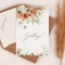 Elegancka Kartka Ślubna na tłoczonym papierze z motywem kwiatowym - Beige Roses
